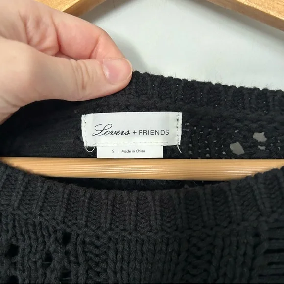 Lovers+Friends Distress Me Out Black Sweater - Picture 7 of 7